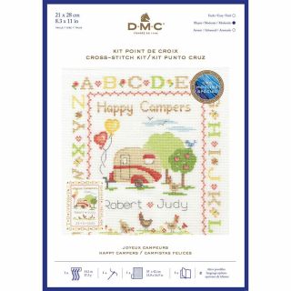 Borduurpakket Happy Campers - DMC