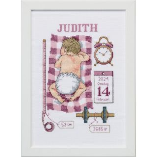 Borduurpakket Judith geboortetegel - Permin