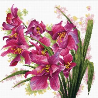Borduurpakket Lovely Orchids voorbedrukt - Needleart World