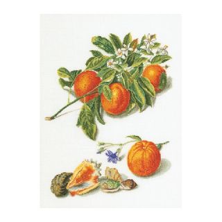 Borduurpakket Sinaasappels en Mandarijnen Linnen - Thea Gouverneur