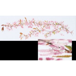 Borduurpakket Japanse Bloesem (Sakura) Aida - Thea Gouverneur