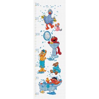 Borduurpakket Sesamstraat Groeimeter  - Thea Gouverneur